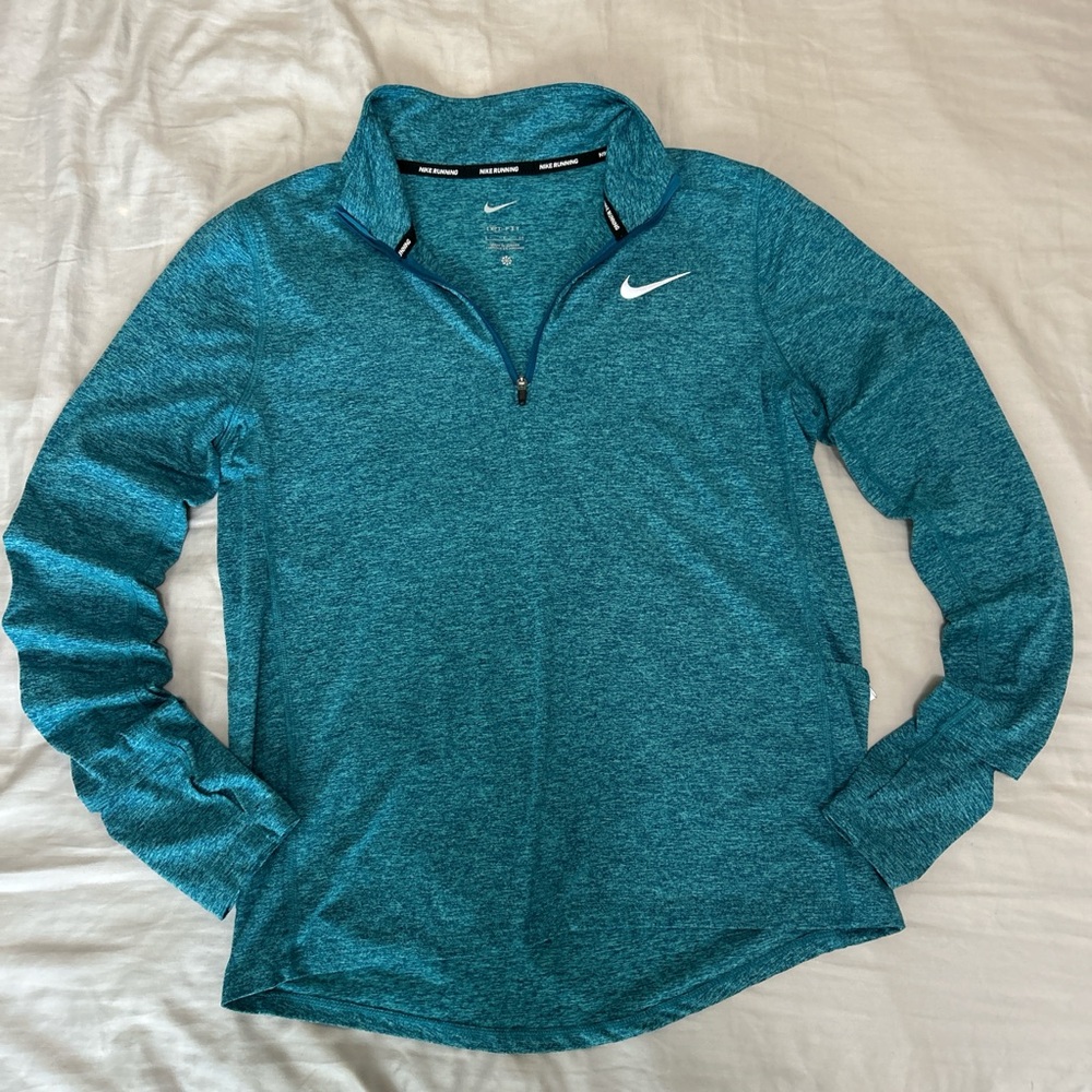 Nike Turquoise Quarter-Zip Top